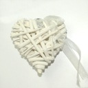 Biele srdce prútený prívesok 8 cm na svadbu svadobná ozdoba komunitná EAN (GTIN) 5901180954860