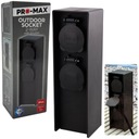 САДОВАЯ ГЕРМЕТИЧНАЯ РОЗЕТКА PRO-MAX ЧЕРНАЯ IP44