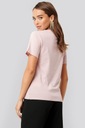 NA-KD T-shirt z dekoltem w serek różowy S 36 Rozmiar S