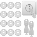 12 ЗАЩИТНЫХ КРЫШЕК ДЛЯ РОЗЕТОК + 2 КЛЮЧА