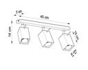 SOLLUX Stropné Svietidlo MERIDA 3 sivý 3 x GU10 SL.0457 Kolekcia inna