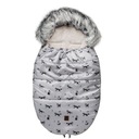 Большой зимний серый спальный мешок Буратино для детей от 0 до 2 лет.