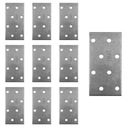 PP1 ПЛАСТИНА ПЕРФОРИРОВАННАЯ КАРПАНСОВАЯ СОЕДИНИТЕЛЬНАЯ 40x80x2 10шт DOMAX ПЛОСКАЯ