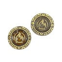 ŻYWIOŁ OGNIA ZŁOTA METALOWA MONETA 1 SZT LARP RPG