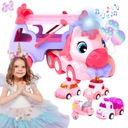 НАБОР ТРАНСПОРТНОГО СРЕДСТВА «ЕДИНОРОГ РОЗОВЫЙ ЭВАКУАТОР СО СВЕТАМИ И ЗВУКАМИ»