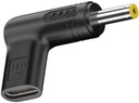 PRZEJŚCIÓWKA ADAPTER USB TYP C do 5.5x2.5mm KĄTOWY do ASUS IBM LENOVO 100W