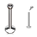 Labret с Crystal - внутренняя нить 1.2/6/2 Black