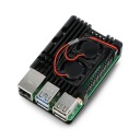 Корпус JustPi для Raspberry Pi 5 с двумя вентиляторами - алюминий