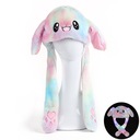 ШАПКА КРОЛИКА, ПОВИЖНЫЕ УШИ, НАРЯД - Разноцветный кролик