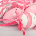 ПИСАНКИ РУЧНОЇ РОБОТИ РОЗФАРБОВАНІ ДЛЯ ПІДВІШУВАННЯ 36 ШТУК РОЖЕВО-БІЛО-СІРІ вартість: 1743 грн
