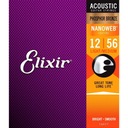 Elixir 16077 Nanoweb Легкие/Средние струны 12–56