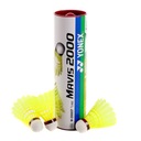 Дротики для бадмінтону нейлонові жовті міцні Yonex Mavis 2000Y 6 шт середні.