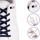 Шнурки для обуви, эластичные шнурки без завязок, 100 см, темно-синие.