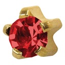 KOLCZYKI STUDEX PLUS PAZURKI R107Y RUBIN ZŁ (48)