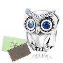 СЕРЕБРЯНЫЕ ПОДВЕСКИ КУЛОН СОВА БУСИНА