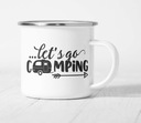 Kubek metalowy, emaliowany - 360 ml - Camping - KCM22