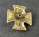 Крест с черепом, бронзовый латунный знак 3D