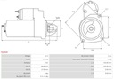 AST S1014 ARRANCADOR 12V DAEWOO/OPEL PIEZAS AUTO STAR 