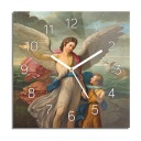 Часы Архангел Рафаил на стекле 30х30 для кухни.