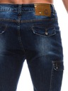 Džínsy Pánske cargo nohavice s oderom 1408P džínsové 29 Dominujúca farba modrá