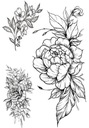 Розы Птица, женская цветочная татуировка, моющаяся 256