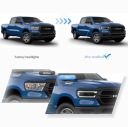 РЕШІТКИ ФАРИ L+R КОМПЛЕКТ VLAND ПОВНИЙ BI LED (СВІТЛОДІОД) ТЮНІНГ DODGE RAM V 5 1500 19-24  (18355366221) фото min 11
