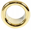Золотая розетка для умывальника, диаметр 25 мм.