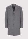 Серое однобортное мужское пальто из шерсти PAKO LORENTE 58