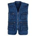 МУЖСКОЙ ДЖИНСОВЫЙ ЖИЛЕТ СО МНОЖЕСТВОМ КАРМАНОВ РАЗМЕР L