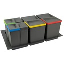 Kosz Segregator na śmieci 80 2x12L, 2x6L EMUCA