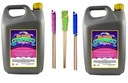 ЖИДКОСТЬ ДЛЯ МЕГА МЫЛЬНЫХ ПУЗЫРЬКОВ 10 Л + 3 ПАЛКИ