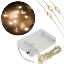 Светодиодные светильники на проводе, НА АККУМУЛЯТОРАХ, 4 м, ТЁПЛЫЙ БЕЛЫЙ