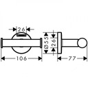 Wieszak na ręcznik podwójny Logis Universal HANSGROHE 41725000 kolor chrom EAN (GTIN) 4059625123096