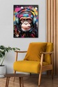 Plagát A3 v ráme Farebná hudobná opica dekorácia miestnosti Art EAN (GTIN) 5906492920206