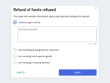 Refund of funds refused — decision