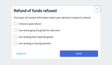Refund of funds refused — reasons