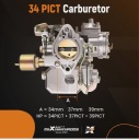 34 PICT-3 КАРБЮРАТОР ДЛЯ VW BEETLE 1600CC 113129031K  (1087340908) фото min 3