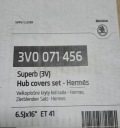 КОВПАКИ 6,5JX16 ET41 SKODA ОРИГІНАЛ 3V0 071 456 / 3V0071456  (1088523294) фото min 2