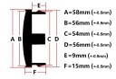 КОВПАЧОК КОВПАЧКИ КОЛЕСНІ ДИСКИ DO ТИТАНОВІ ДИСКИ 58MM (54MM) 4 ШТУКИ НОВЕ  (1082364007) фото min 2