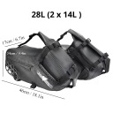 СУМКИ МОТОЦИКЛЕТНІ KEMIMOTO 2X14L СУМКИ БІЧНІ ВОЛОГОСТІЙКЕ 28L NA БАГАЖ  (1083795201) фото min 3