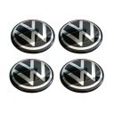 КОВПАЧКИ VW 65MM 4 SZT. КОВПАЧКИ ZNACZKI NA ДИСКИ ЛОГОТИП VOLKSWAGEN НОВЕ  (1081138596) фото min 2