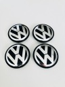 НОВЕ СРІБНЕ КОВПАЧКИ ЗАГЛУШКИ 4X 65MM ODPOWIEDNIE DO ДИСКІВ VW VOLKSWAGEN!  (1083872115) фото min 1