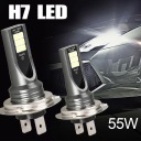 НОВЕ ЛАМПОЧКИ LED (СВІТЛОДІОД) H7 12V 55W 6000K 15000LM 50000H ПРОТИТУМАННІ HALOGEНОВЕ  (1087807501) фото min 4