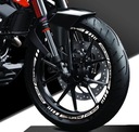 KTM DUKE RC 125 390 CORREAS PEGATINAS AL RUEDAS LLANTAS 