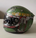 HELMET MOTORCYCLE HJC RPHA 11 BOBA FETT M BLACK/GREEN STAR WARS  photo 8