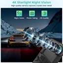 КАМЕРА АВТОМОБІЛЬНА Z LUSTERKIEM WSTECZNYM 4K ANDROID, FM, GPS, 64GB  (1086986218) фото min 6