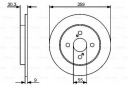 ДИСКИ ГАЛЬМІВНЕ ЗАД 2ШТ BOSCH 0 986 479 420, 0986479420 TOYOTA YARIS, IQ  (1090607671) фото min 3