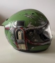 HELMET MOTORCYCLE HJC RPHA 11 BOBA FETT M BLACK/GREEN STAR WARS  photo 7