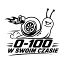 НАКЛЕЙКА NA АВТО 0–100 W SWOIM CZASIE ТУРБО SLIMAK 20 CM  (1093497159) фото min 1