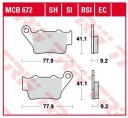 КОЛОДКИ ГАЛЬМІВНЕ ЗАД KTM TENERE TT XT TRW MCB672SI  (1085811684) фото min 5